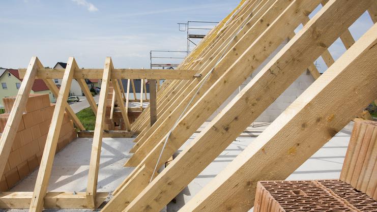 Bild Dachstuhl aus Holz
